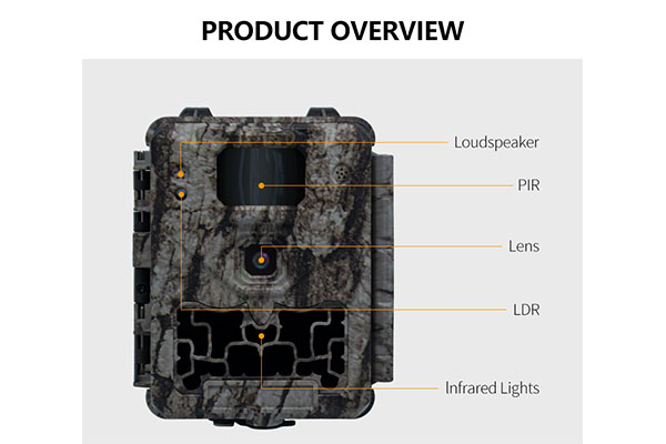 2024 Mini Wildlife Trail Camera 30MP 0.25s Speed Video Resolution Waterproof CMOS Sensor SD Memory