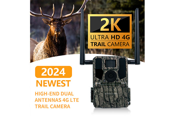 2024 36MP Wireless Trail Camera 2K Video Resolution GSM 4G Network SIM Card Remote Control Waterproof CMOS Sensor SD Memory Hunting Camera OEM/ODM