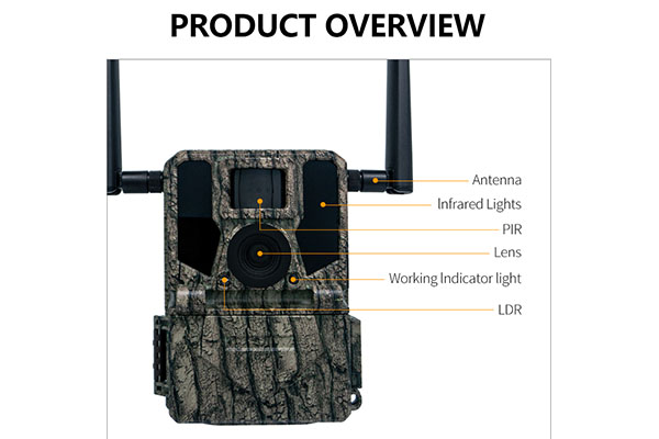 2024 36MP Wireless Trail Camera 2K Video Resolution GSM 4G Network SIM Card Remote Control Waterproof CMOS Sensor SD Memory Hunting Camera OEM/ODM