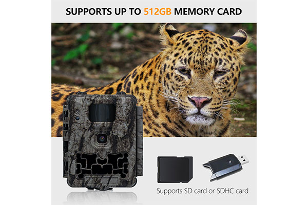 2024 Mini Wildlife Trail Camera 30MP 0.25s Speed Video Resolution Waterproof CMOS Sensor SD Memory