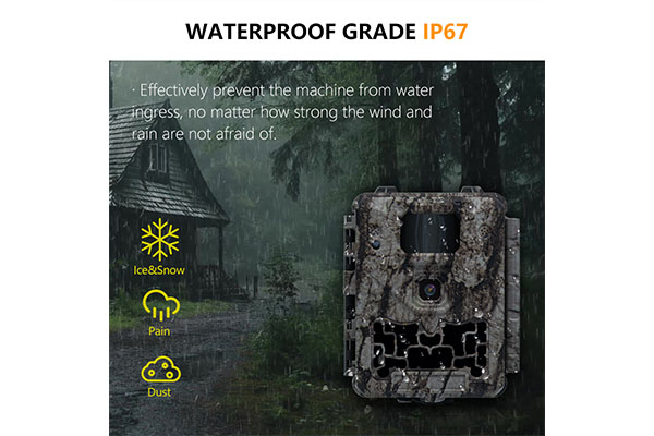 2024 Mini Wildlife Trail Camera 30MP 0.25s Speed Video Resolution Waterproof CMOS Sensor SD Memory