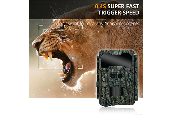 2024  30MP HD Mini Camera 0.25s Trigger Time Dual-Lens Game Cameras Weather Resistant