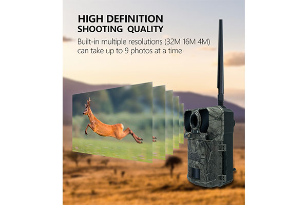 2024 4G Cellular Wildlife Forest Trail Cameras With APP Remote Control 0.25s Triggering Speed Wild Game Cameras OEM/ODM